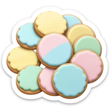 Pastel springtime cookies  sticker