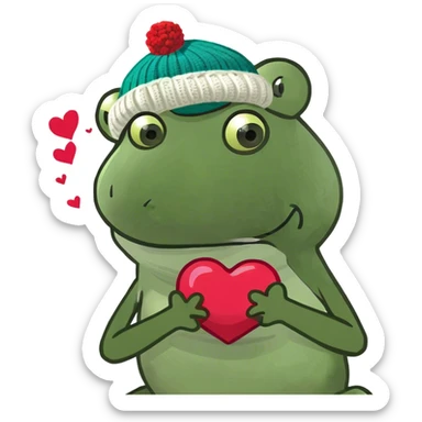 hugging face heart sticker