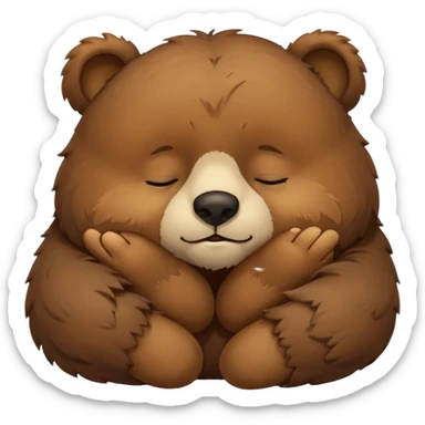 Cute sleepy bear sticker