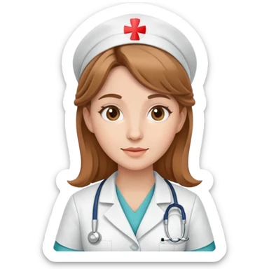 light brown haired nurse named wendy sticker