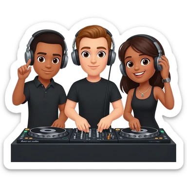 Trio dj sticker