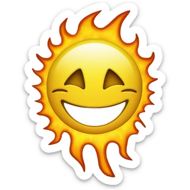 smiley with fire eyes sticker
