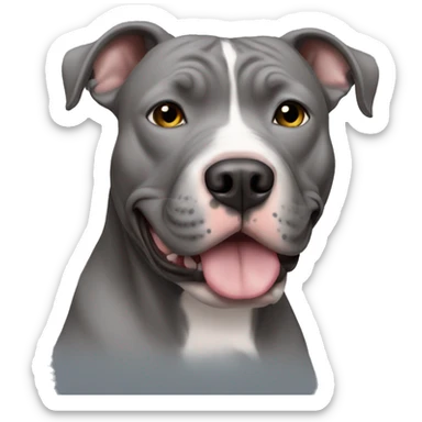 Grey Pitbull sticker