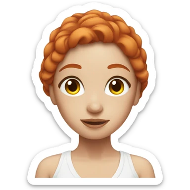 Red hair girl in spa relaxing  sticker