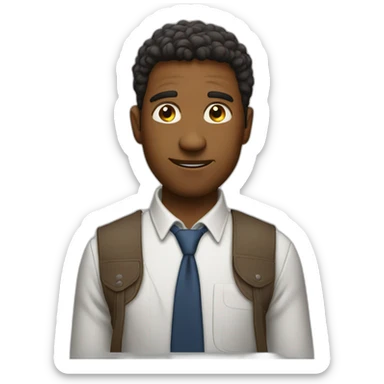 A man who didn't do this homework sticker