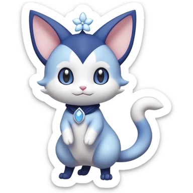 Cute Adorable Kawaii Royal Elegant Tall Pretty Beautiful Skitty-Meowstic-Gorebyss-Pokémon (full body) sticker