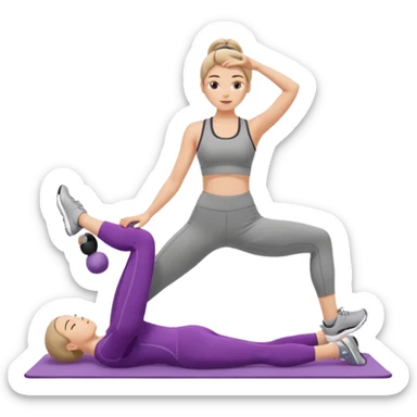 Пилатес и эстетика that girl sticker