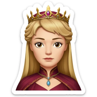 Cersei Lannister wihtout crown   from Games of throne character face only front face sticker
