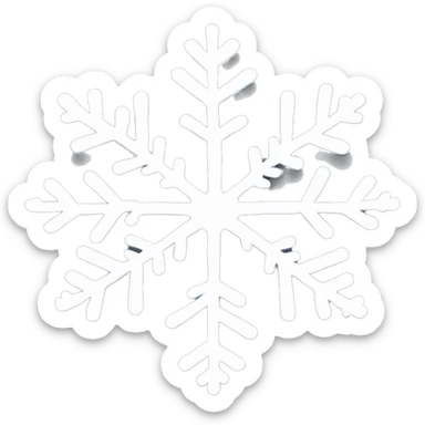 Heart shaped snowflake  sticker