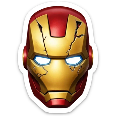 Iron man only face sticker