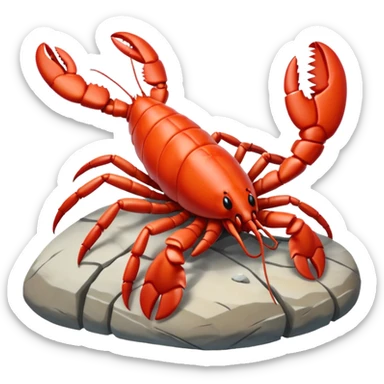 White lobster  sticker