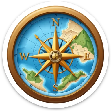 Map for hiking sticker