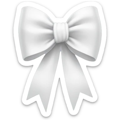 white bow sticker
