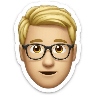 nerd avec un mouchoir dans le nez sticker