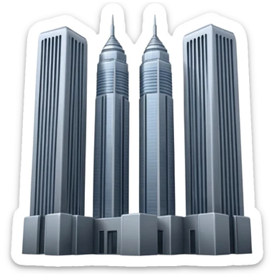animated emoji of twin towers or 9/11 memes sticker