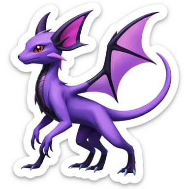 Shiny Salandit-Noivern-Espeon-Hybrid (Full body) sticker