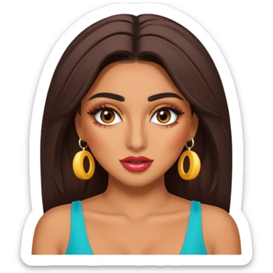 Huda from Love Island crashout face emoji sticker