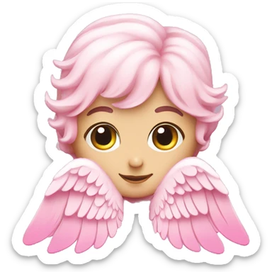 Cute pink Angel wings  sticker