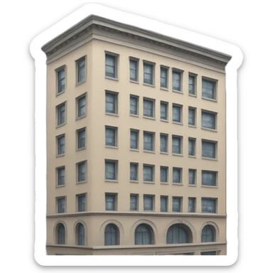 new york city building icon sticker