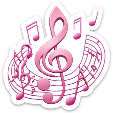 Light pink find music sticker