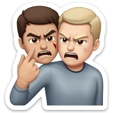 Slapping someone across the face  sticker