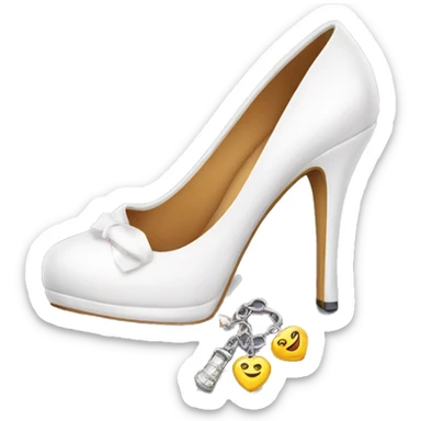 White shoes and love charms sticker