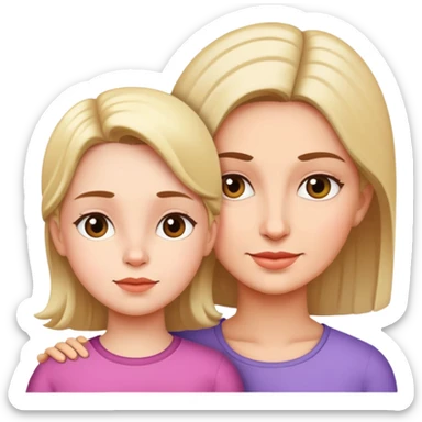 mother with daughter sticker