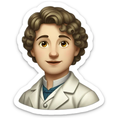 a young doctor from a small village in the Russian Empire nineteen century sticker
