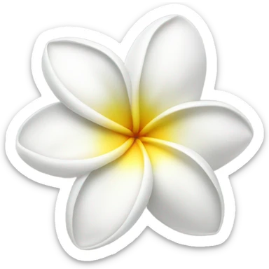 white  plumeria sticker