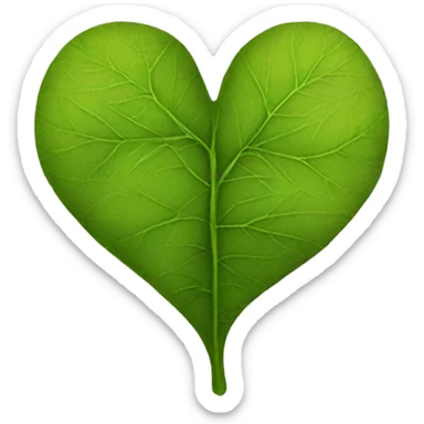 leaf heart sticker