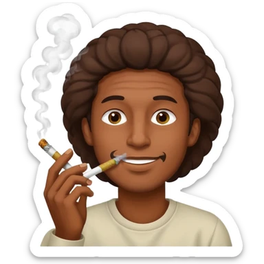 A guy smokin weed  sticker