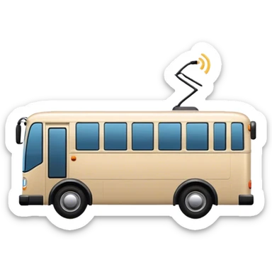 beige electric bus sticker