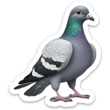 Pigeon wearing à haut sticker