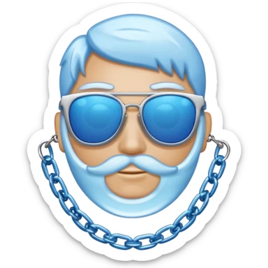 🥶 with chain and sungalsses sticker