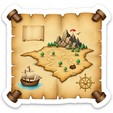 Treasure Map sticker
