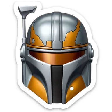 the mandalorian helmet (NOT jango fett) sticker