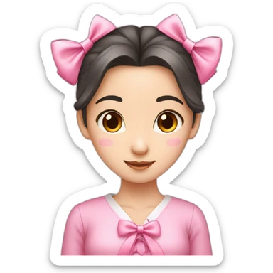 19 year old chinese girl who loves bows and pink sticker