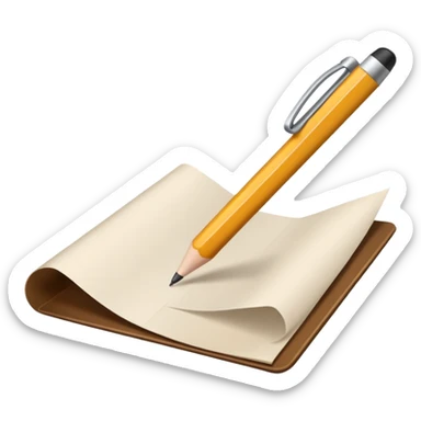 écureuil qui tient un stylo et écrit sur une feuille sticker