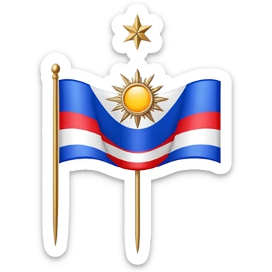 Assyrian flag sticker