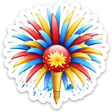New year Fireworks sticker