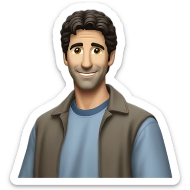 photo-real-Ross Geller sticker