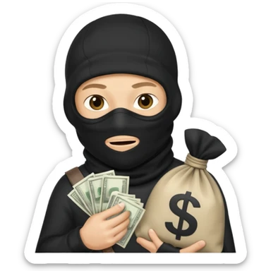 thief in a balaclava sticker
