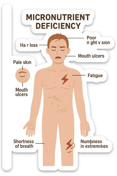 corpo umano in carenza di micronutrienti sticker