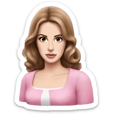 lana del rey in pink sticker