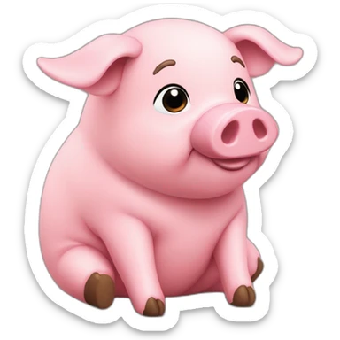 Ty-tulip-stuffed-pig-toy-slouching-sitting-plush-fluffy sticker