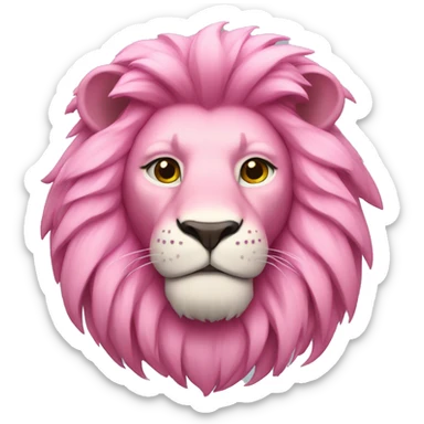 Pink lion  sticker
