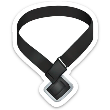 typical crossbody seat belt from a regular car sticker