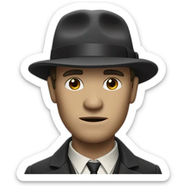 peaky blinder in the peak of depression sticker