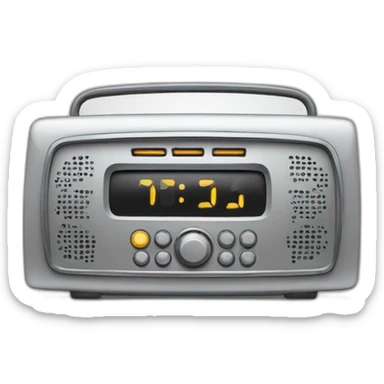 Radio despertador sticker