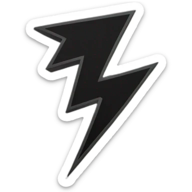 Thunder lightning black  sticker